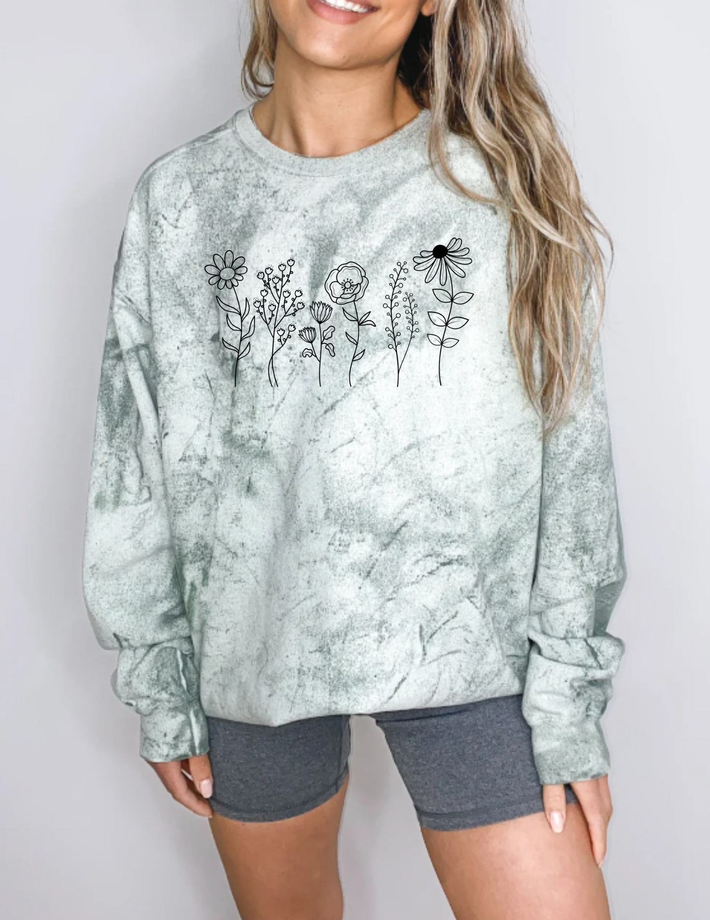 Floral Color Blast Crewneck