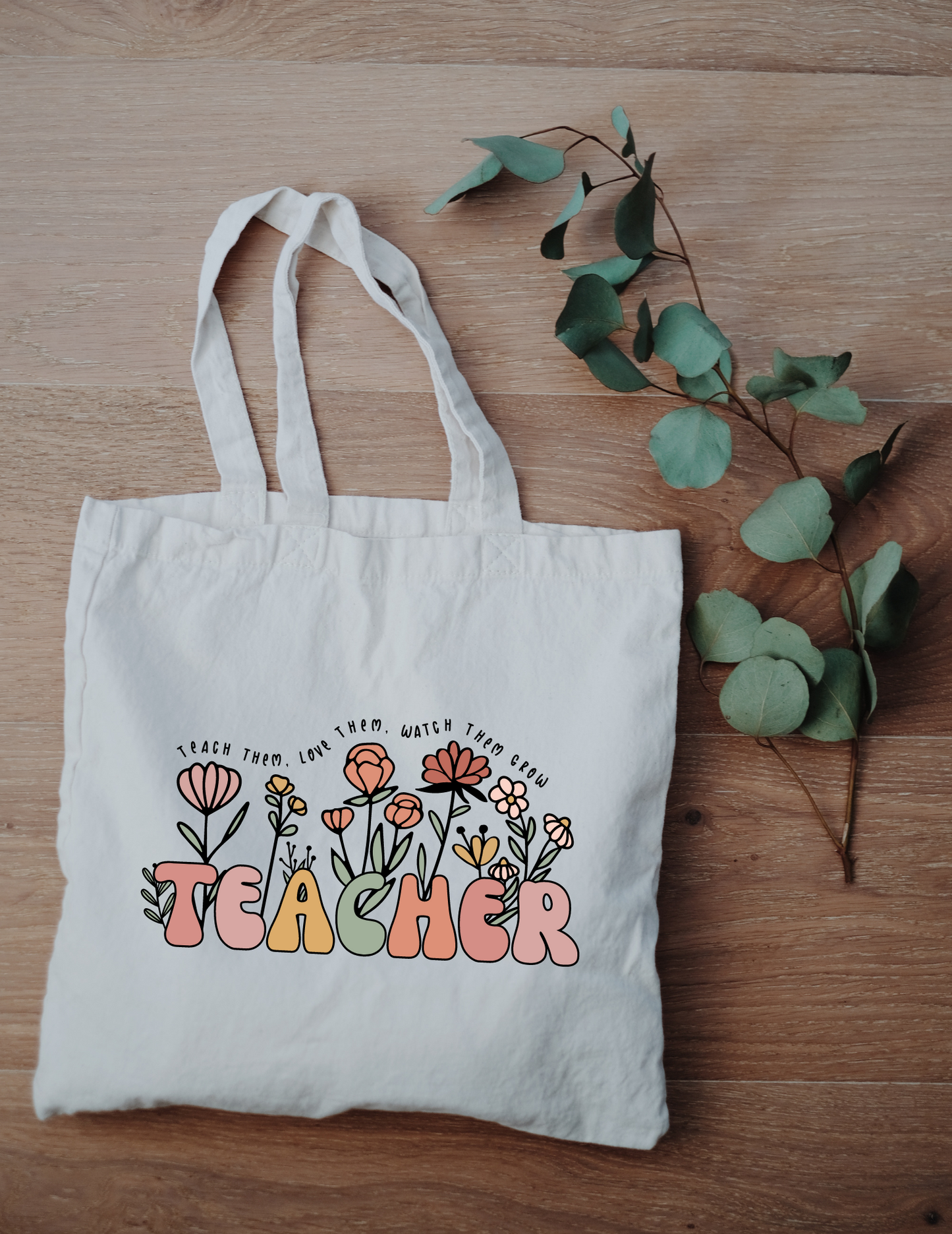 Floral Teacher Tote